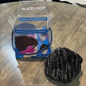 Brown and Black From the Blue  Behind-the-Head Ear Warmers